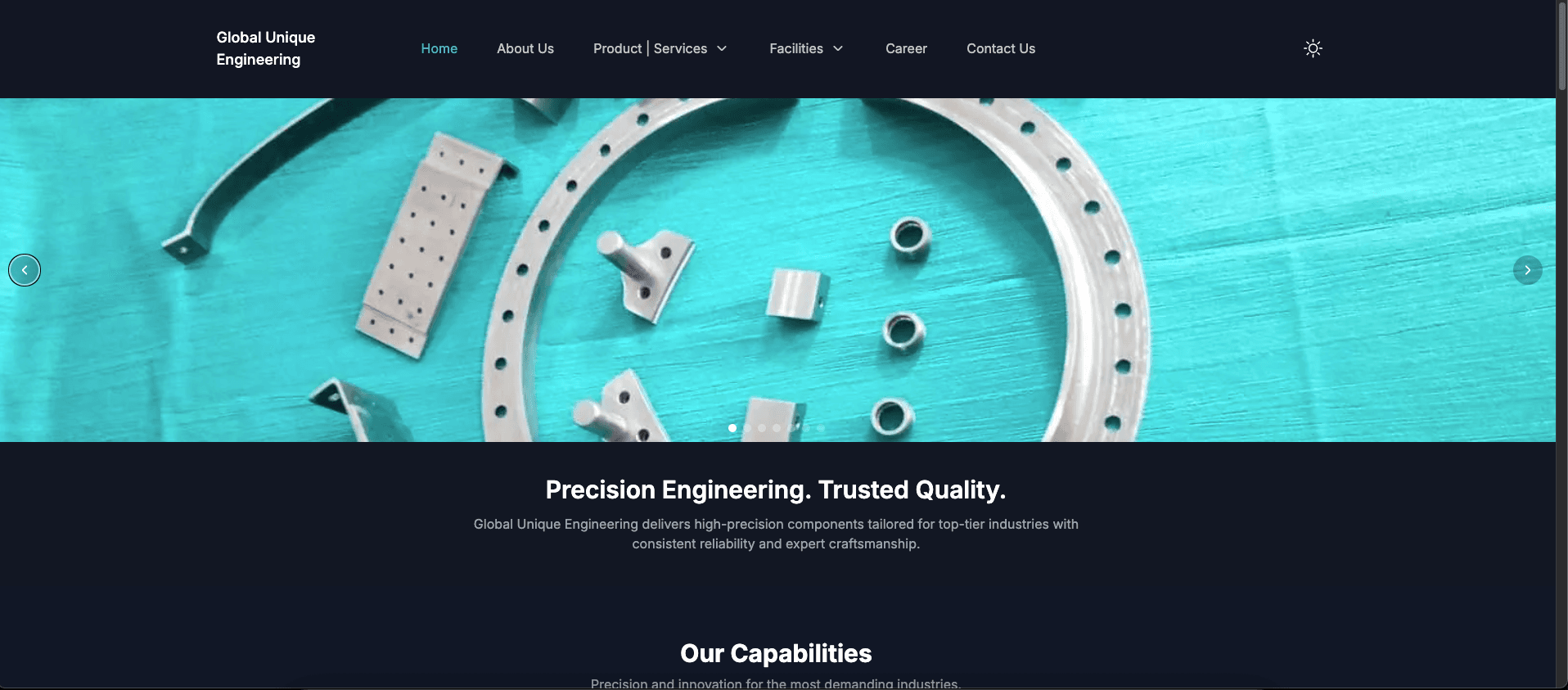 Global Unique Engineering — site preview
